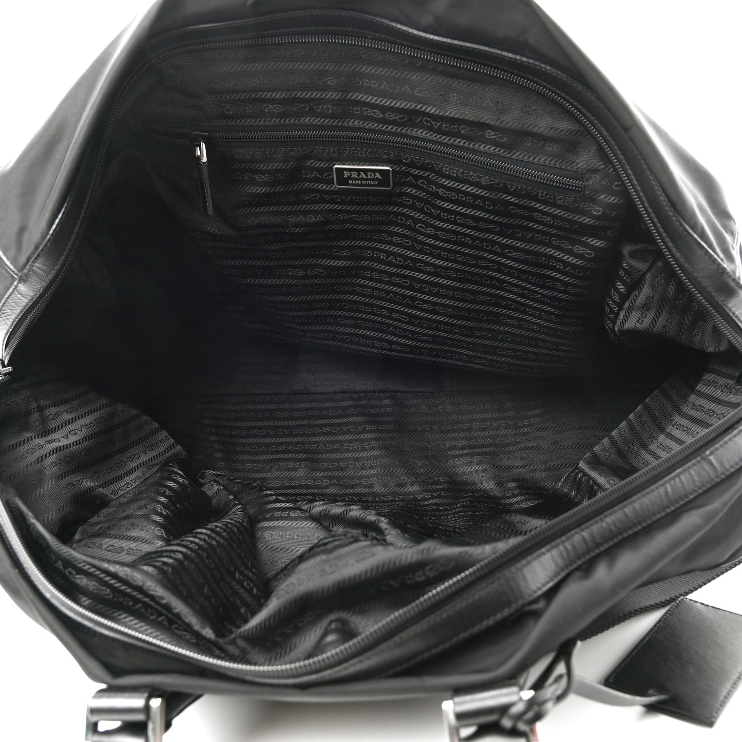 Tessuto Nylon Saffiano Duffle Black
