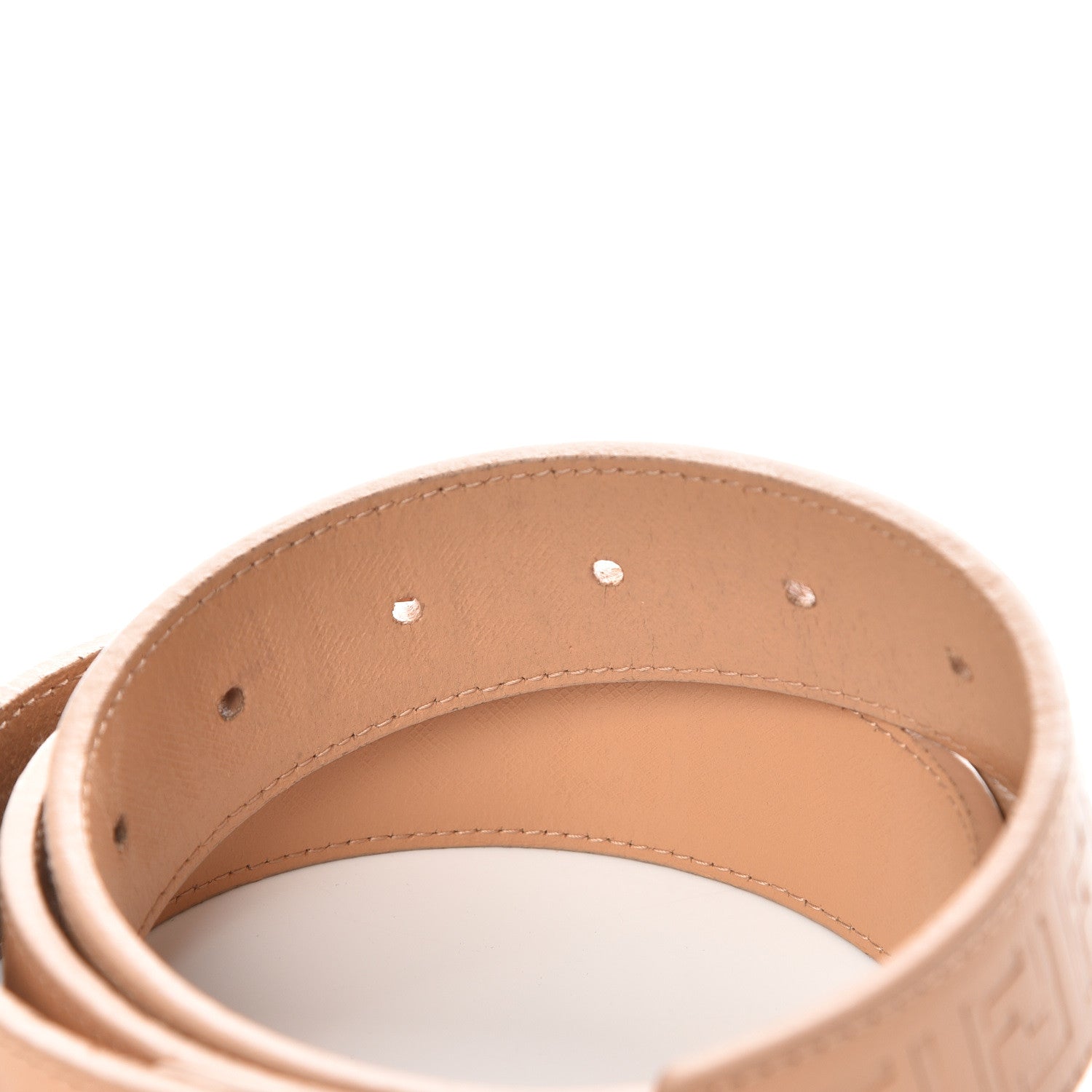 Fendi Calfskin FF Embossed Belt 90 36 Beige 5 of 8