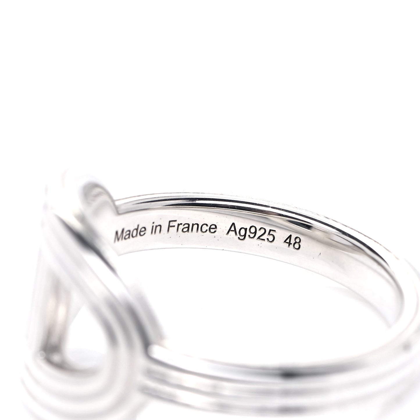 Sterling Silver Horizontal PM Chaine d'Ancre 24 Ring 48 4.5