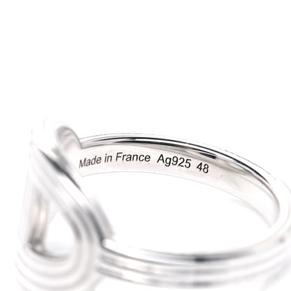 Hermes Sterling Silver Horizontal PM Chaine d'Ancre 24 Ring 48 4.5 5 of 6