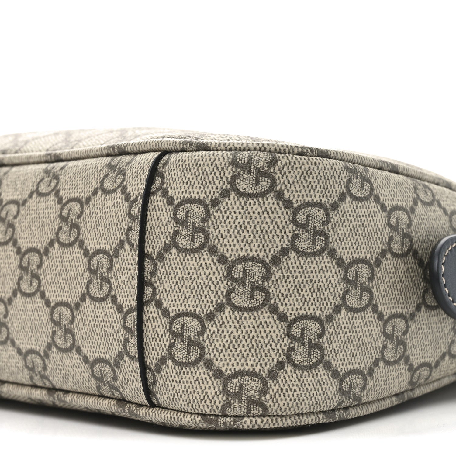 Gucci GG Supreme Monogram Emblem Medium Shoulder Bag Beige Ebony Black 9 of 9