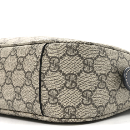 Gucci GG Supreme Monogram Emblem Medium Shoulder Bag Beige Ebony Black 9 of 9