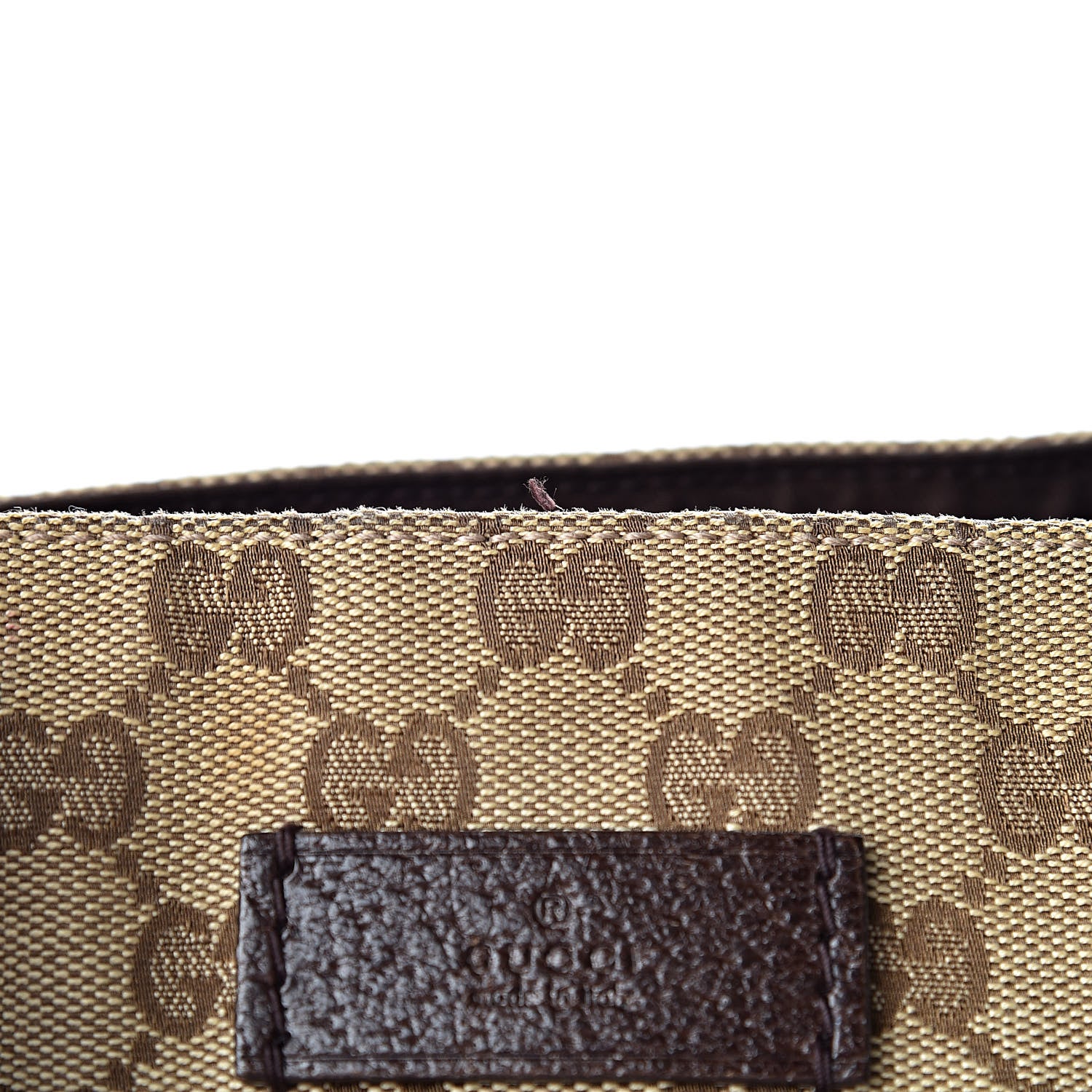 Gucci GG Monogram Medium Web Handle Double Pocket Tote Brown 13 of 16
