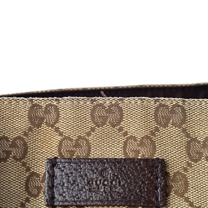 Gucci GG Monogram Medium Web Handle Double Pocket Tote Brown 13 of 16
