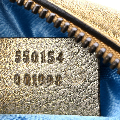 Gucci Metallic Nappa Matelasse Heart Mini GG Marmont Round Shoulder Bag Oro Vecchio Rosa 7 of 9