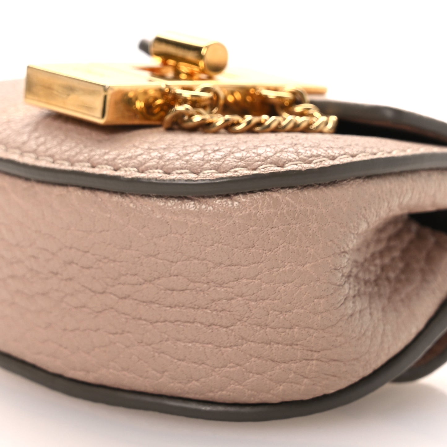 Grained Calfskin Mini Drew Belt Bag Cement Pink
