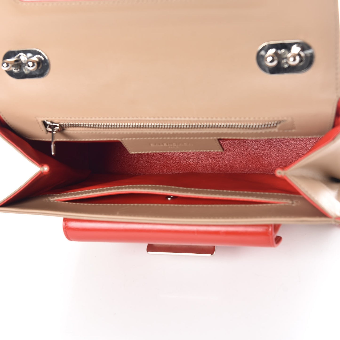 Calfskin Bal58 Shoulder Bag Red