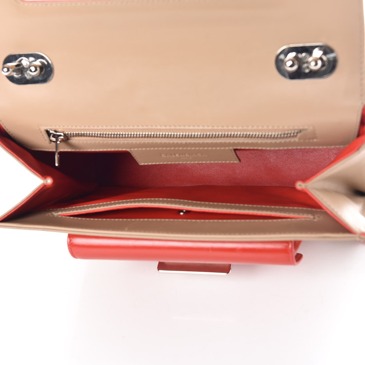 Balenciaga Calfskin Bal58 Shoulder Bag Red 5 of 18
