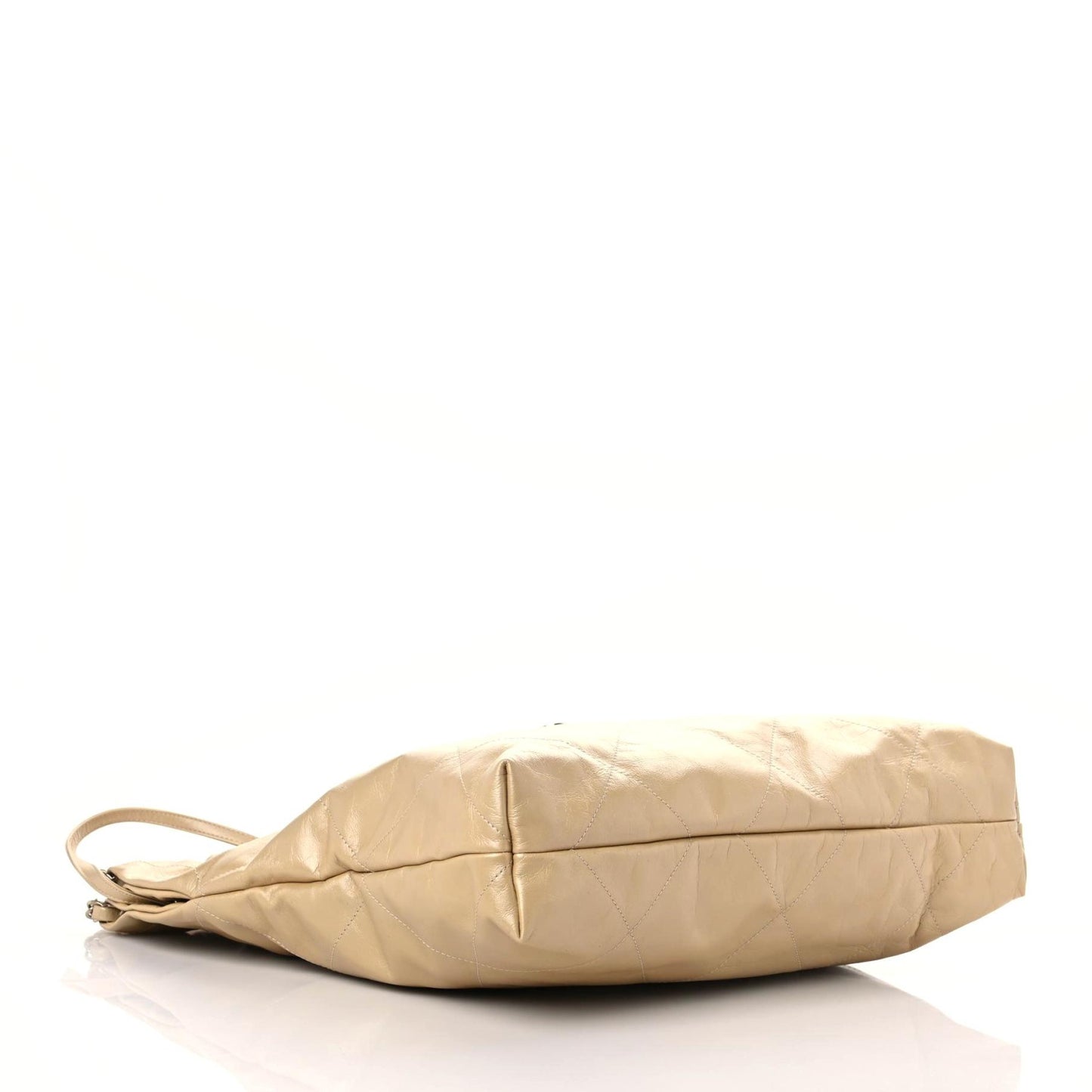 Shiny Crumpled Calfskin Quilted Chanel 22 Gold