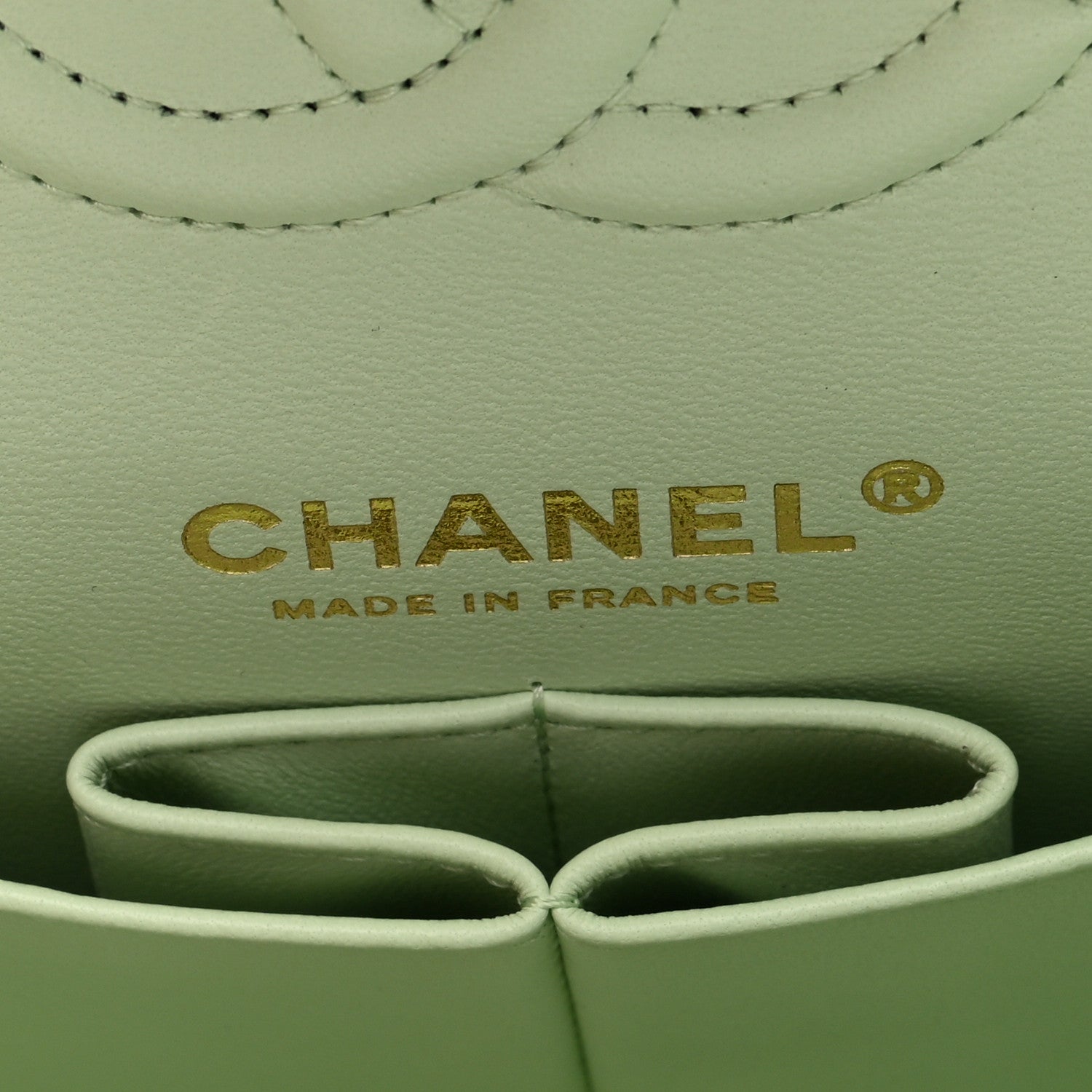 Chanel Caviar Quilted Small Double Flap Light Green 6 of 10