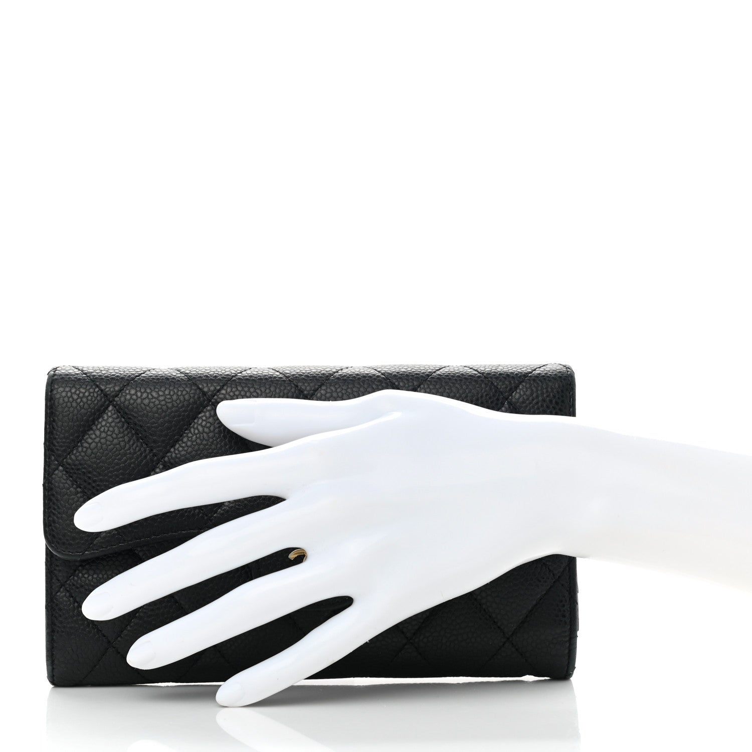 Chanel Caviar Quilted Large Flap Wallet Black 2 of 12