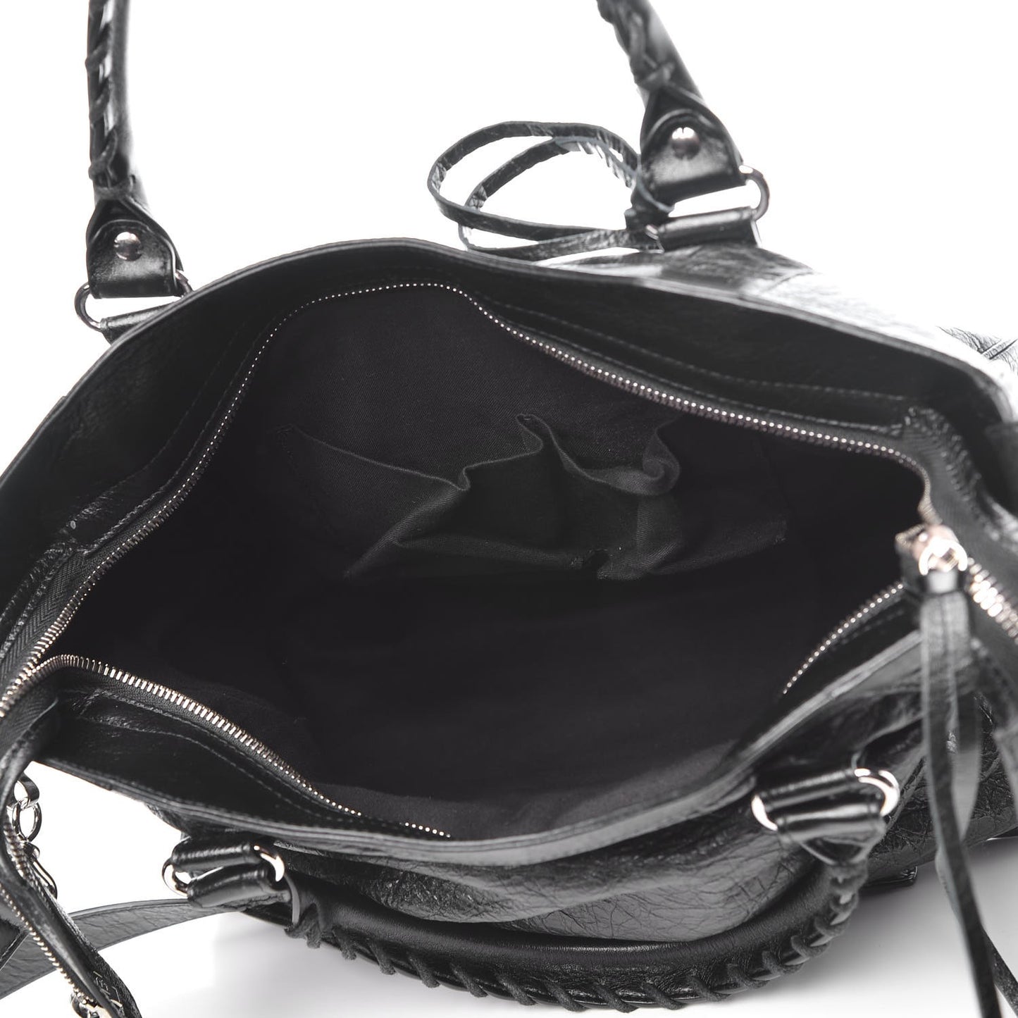 Agneau Classic Silver Hardware Velo Black