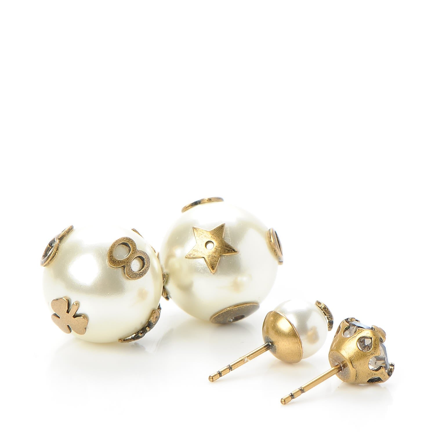 Christian Dior Mise En Dior Tribal Crystal Charm Earrings 6 of 8