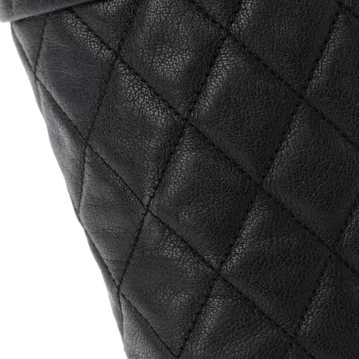 Lambskin Chain Embellished Blare Tote Black