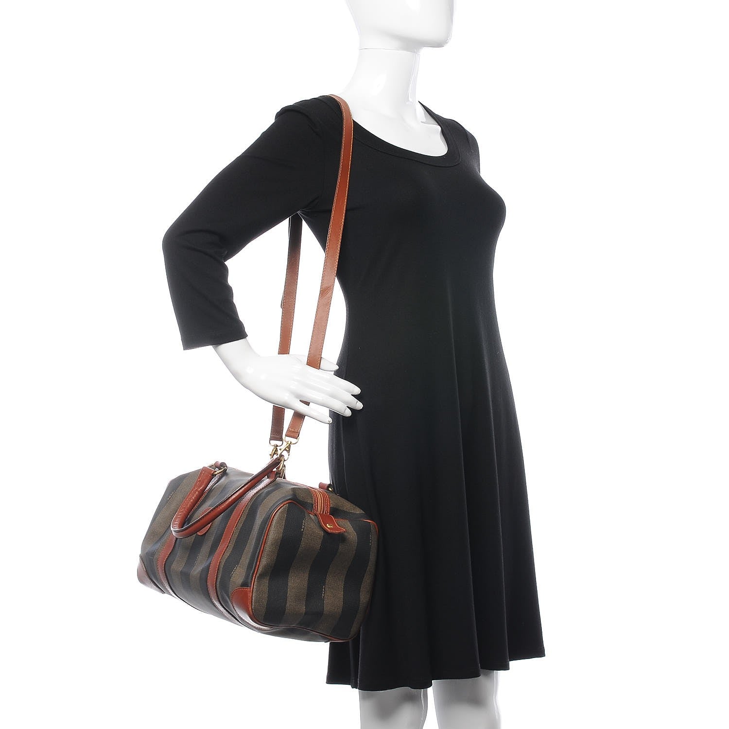 Fendi Pequin Spalmati Boston Cuoio 3 of 15