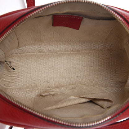 Gucci Pebbled Calfskin Small Soho Disco Bag Tabasco Red 5 of 8