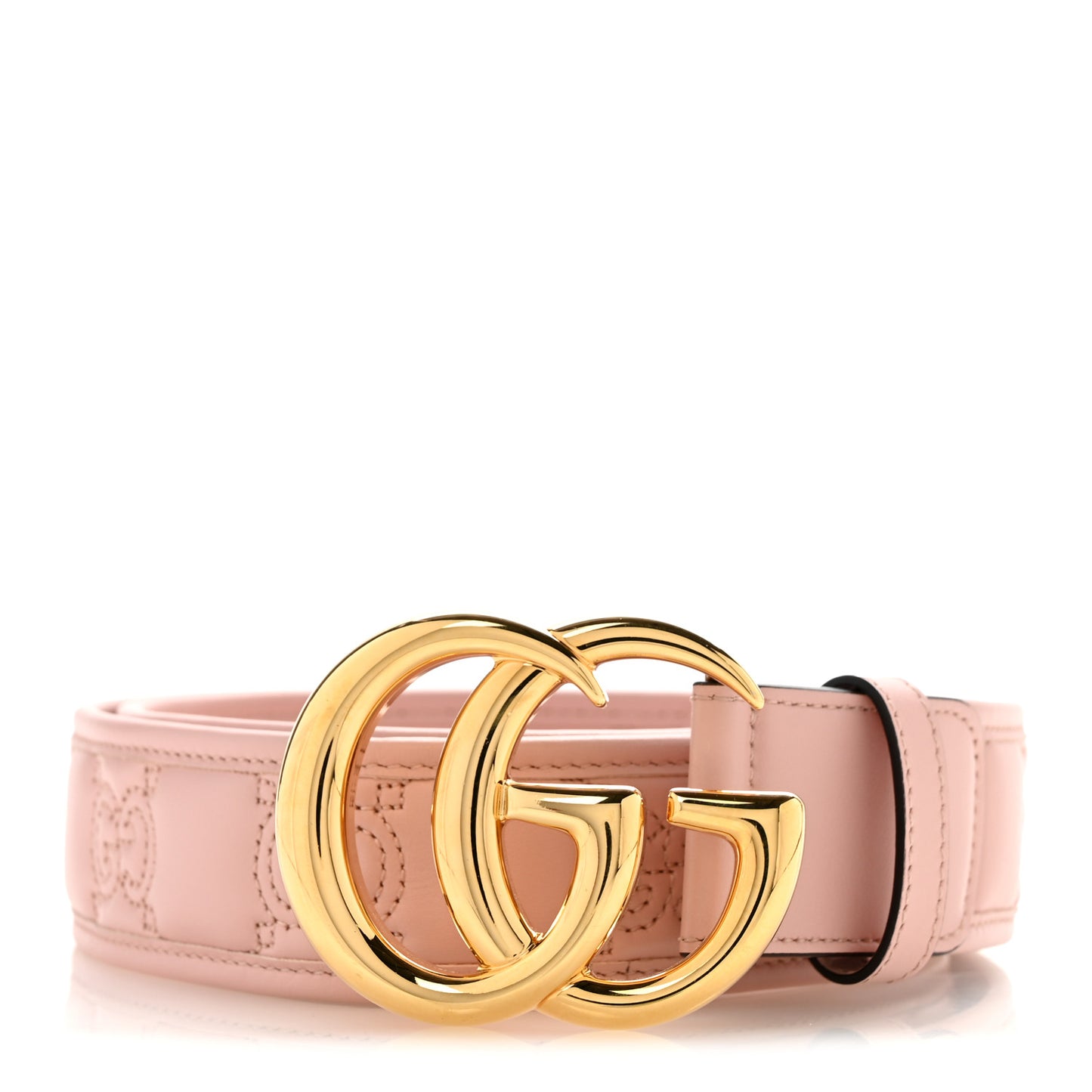 Calfskin GG Matelasse Marmont 40mm Belt 105 42 Perfect Pink