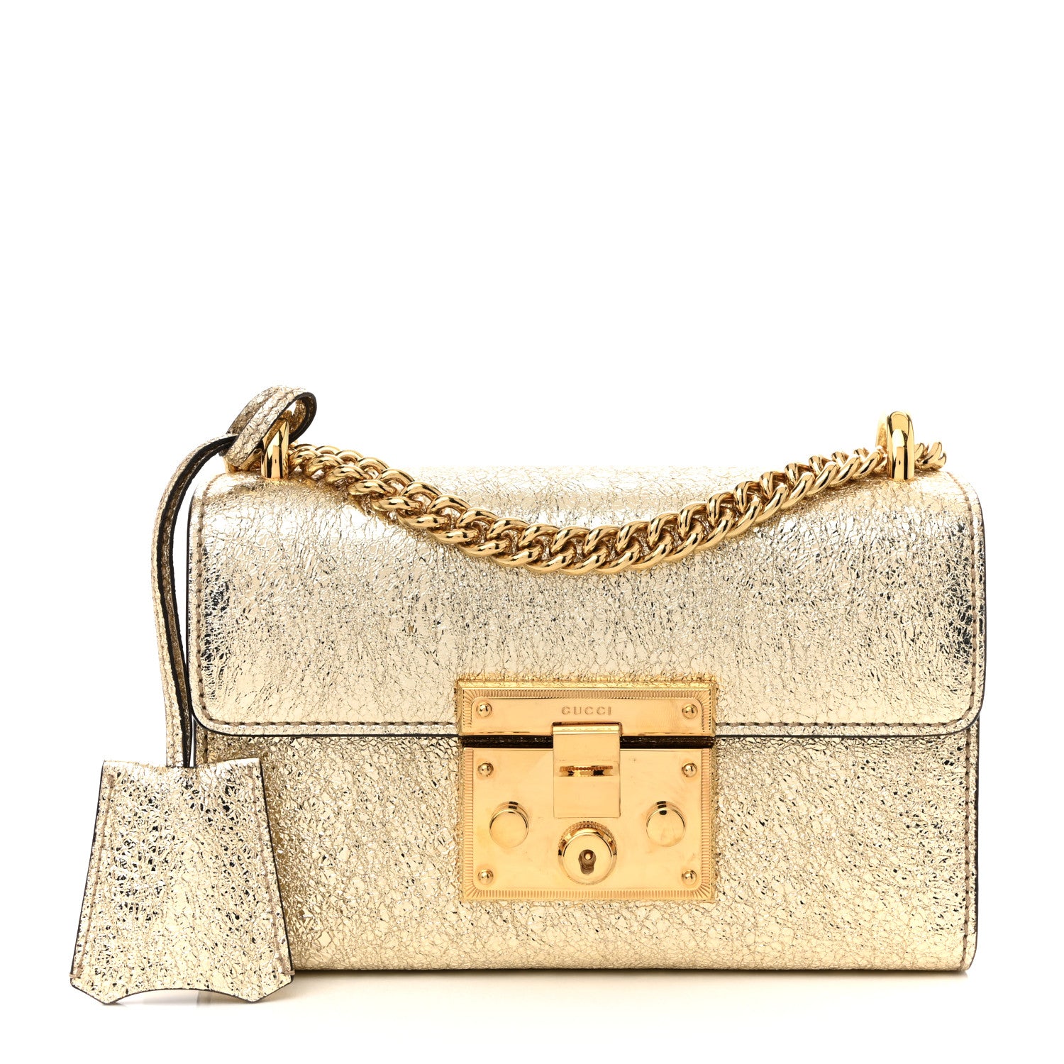 Gucci Galassia Small Padlock Shoulder Bag Platino 1 of 12