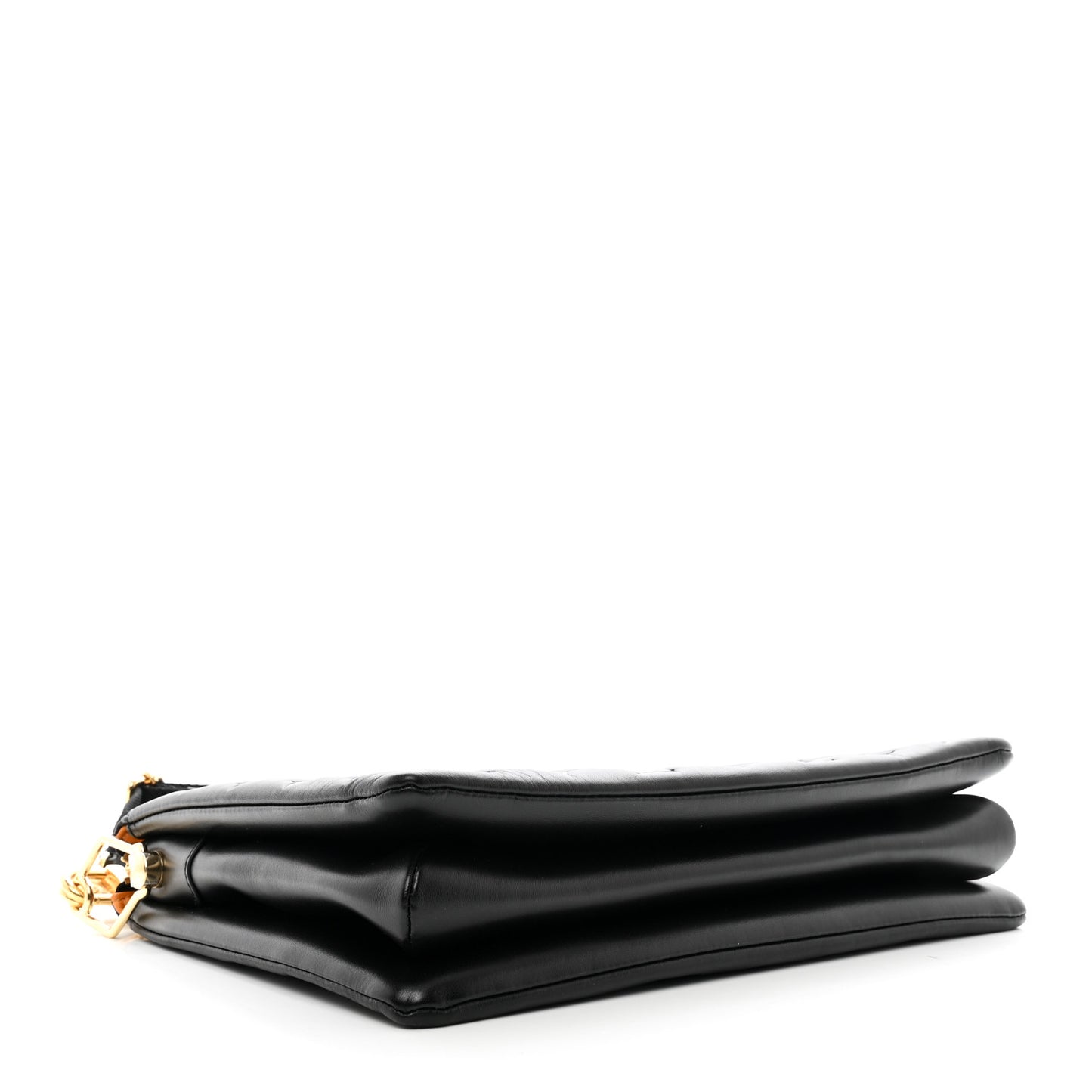 Lambskin Embossed Monogram Coussin MM Black