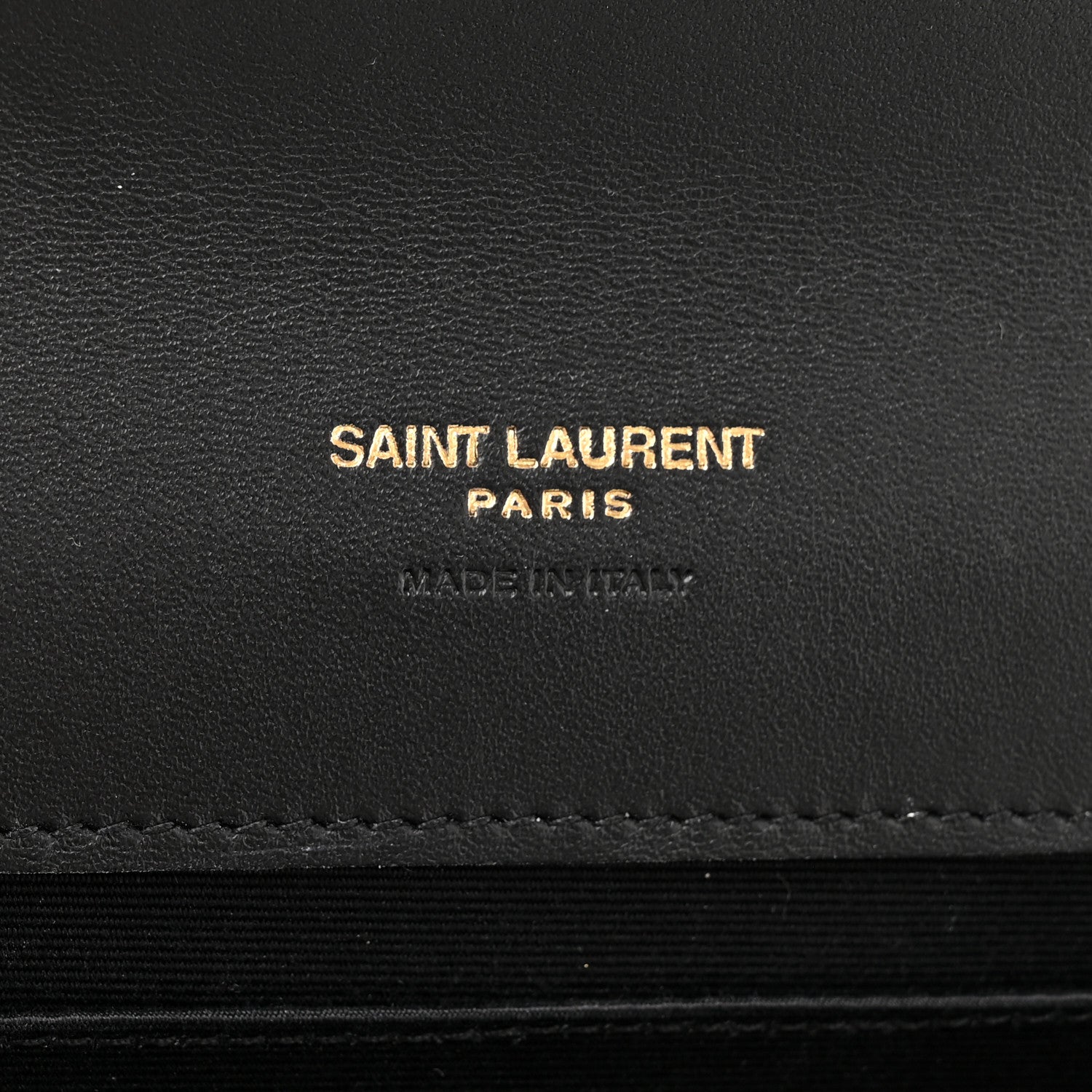 Saint Laurent Crinkled Calfskin Mixed Matelasse Triquilt Monogram Clutch Black 7 of 9