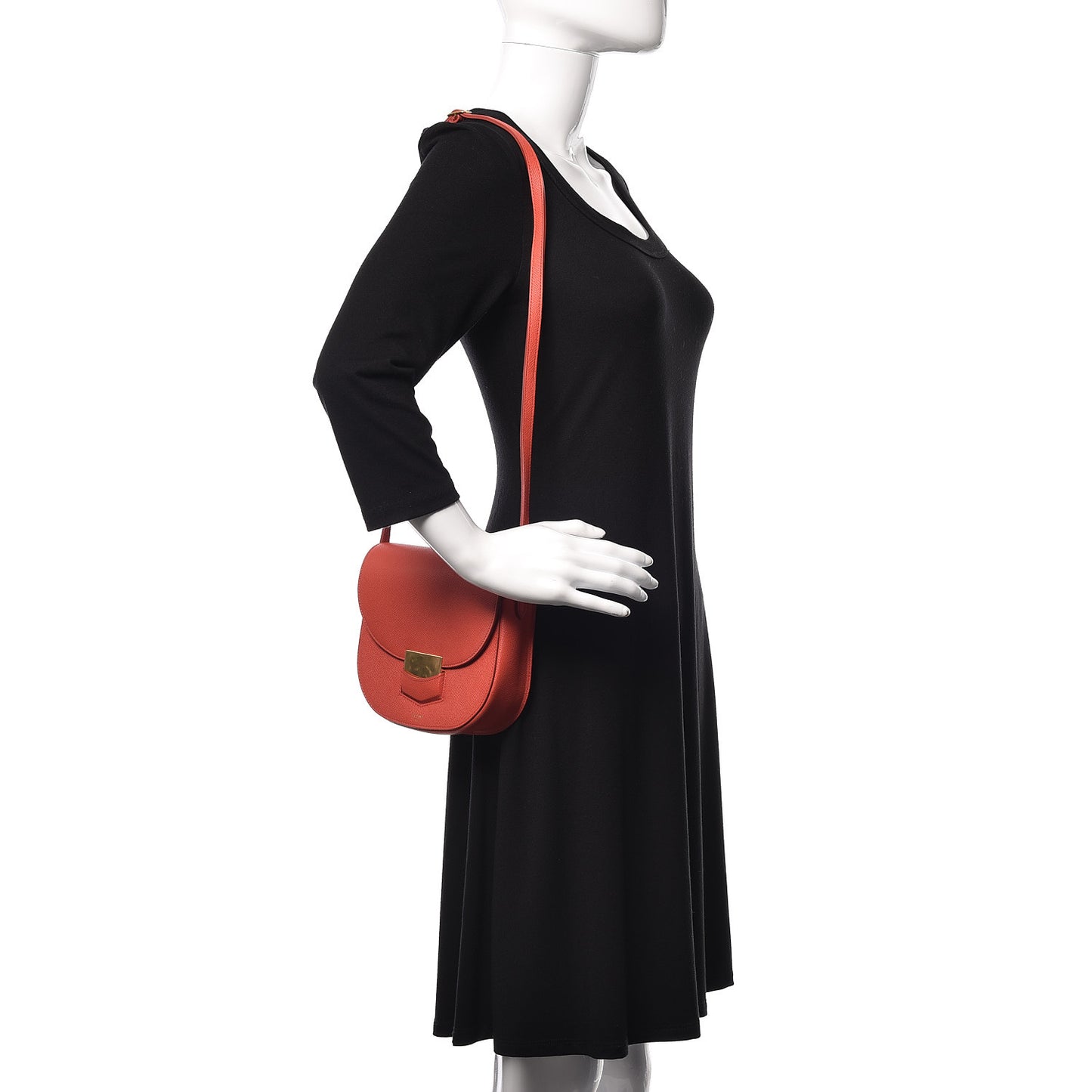 Grained Calfskin Small Trotteur Poppy