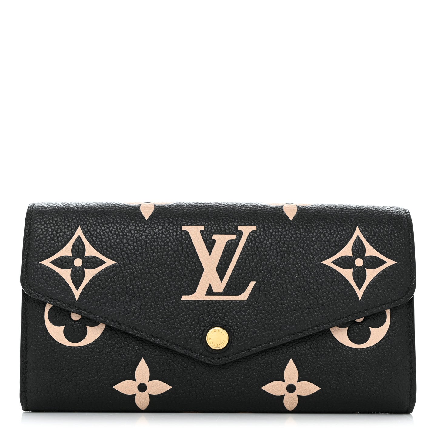 Monogram Empreinte Giant Sarah Wallet Black Beige
