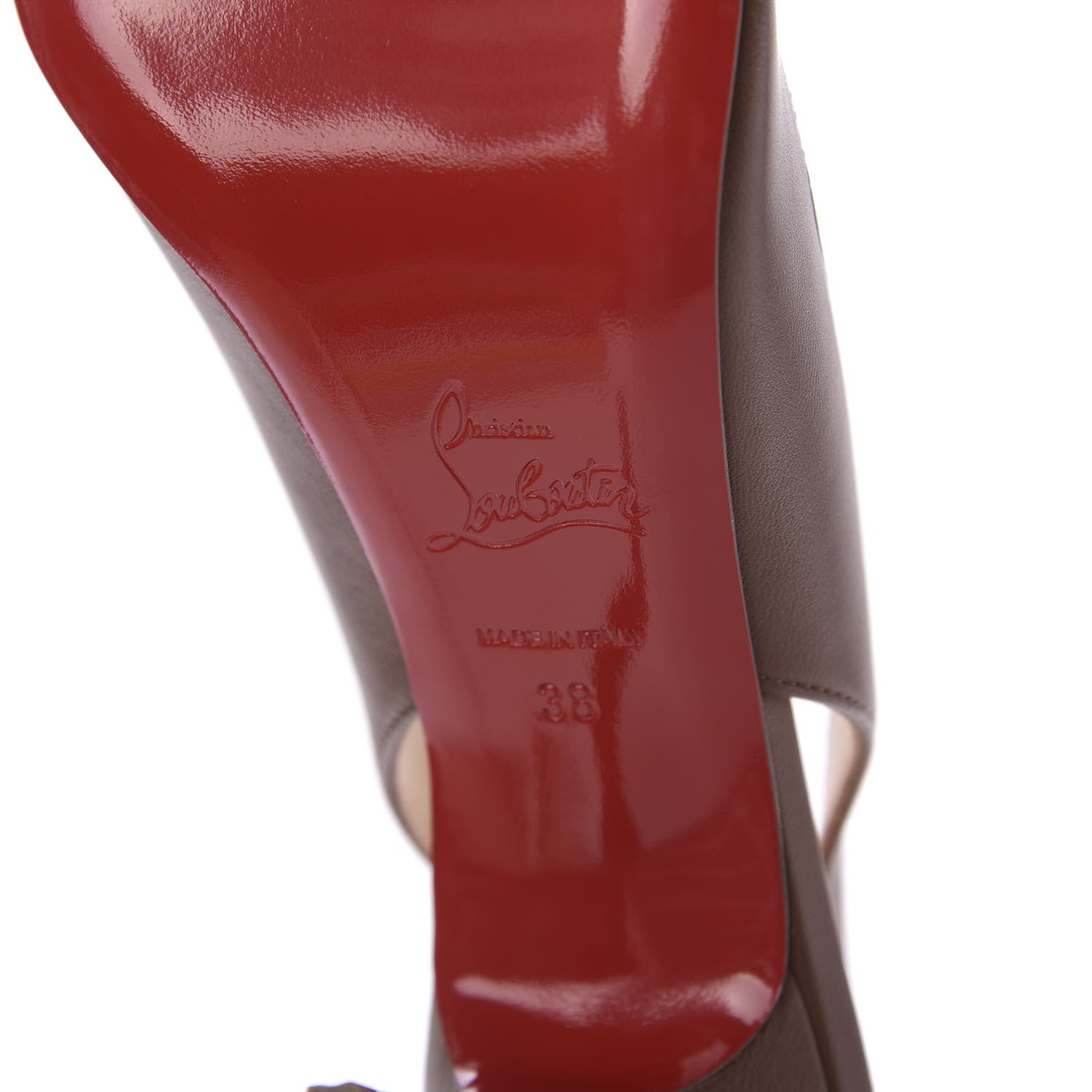 Christian Louboutin Nappa Clare Sling 80 Pumps 38 Cuoio 8 of 9