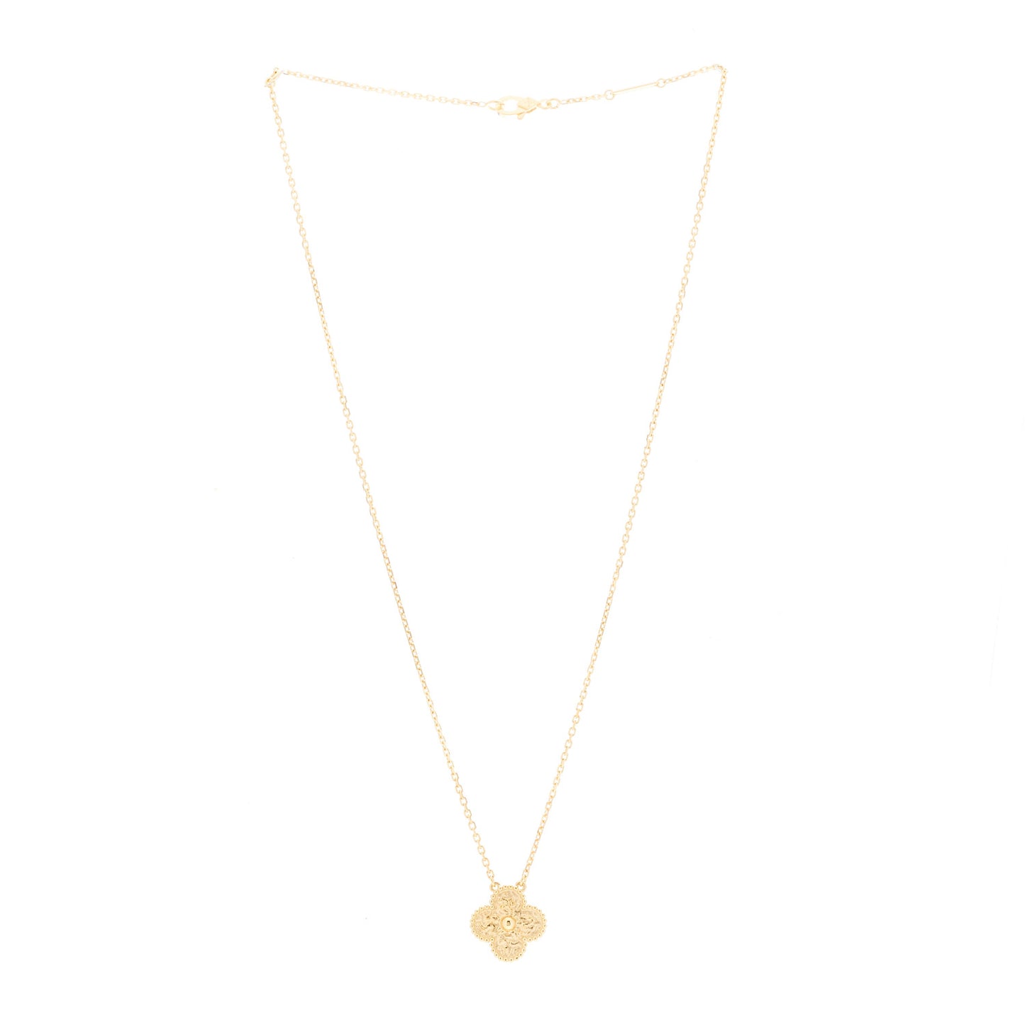 18K Yellow Gold Vintage Alhambra Pendant Necklace