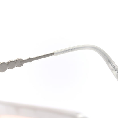 Gucci Acetate Crystal Embellished Rectangle Sunglasses GG0642S White 5 of 7