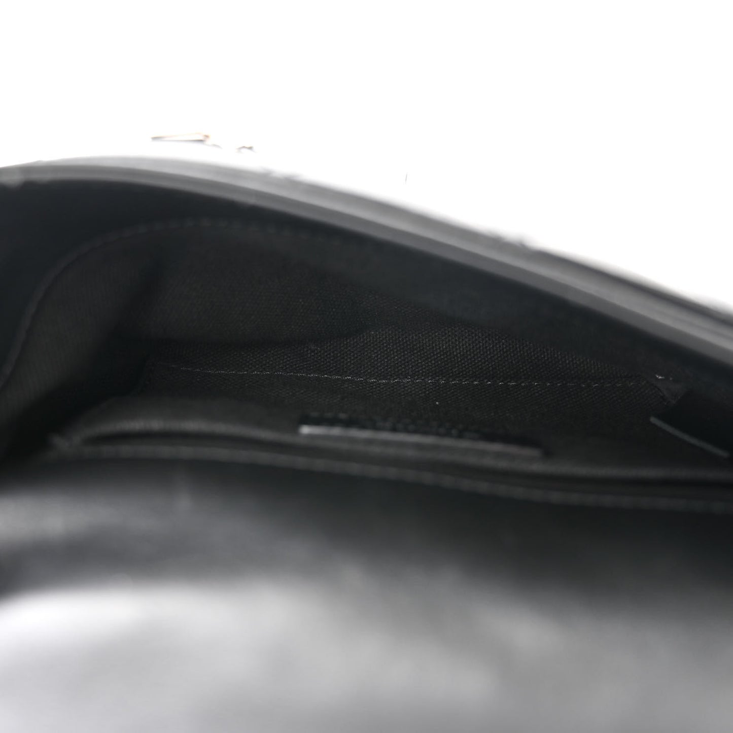 Calfskin Quilted CC Uniform Flap Belt Bag Black
