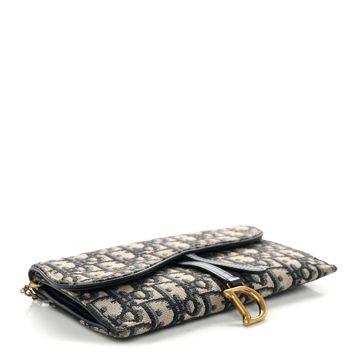Oblique Small Saddle Chain Pouch Blue