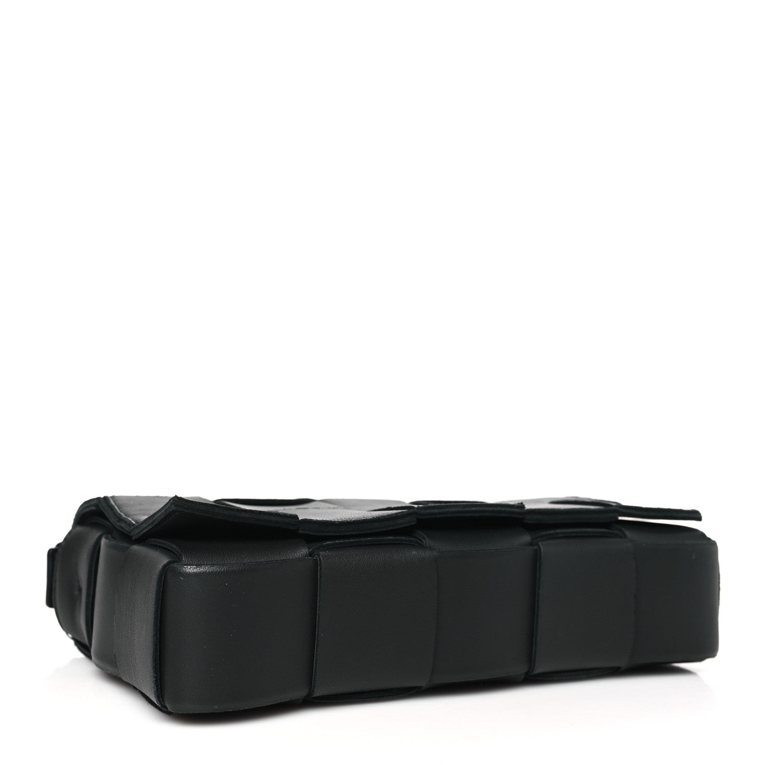 Bottega Veneta BOTTEGA VENETA Lambskin Maxi Intrecciato Cassette Crossbody Bag Black 4 of 8