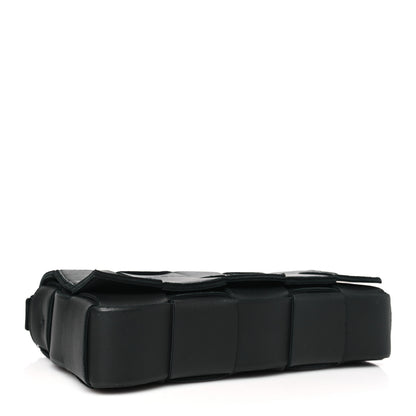 Bottega Veneta BOTTEGA VENETA Lambskin Maxi Intrecciato Cassette Crossbody Bag Black 4 of 8