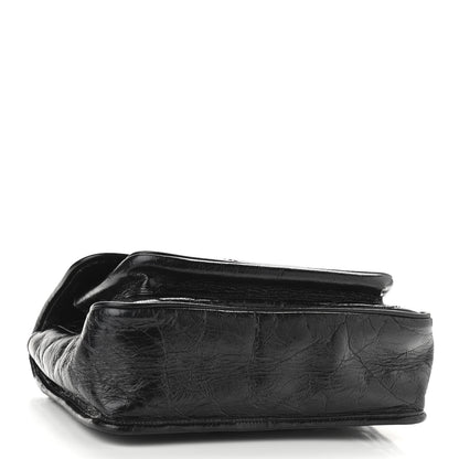 Saint Laurent Crinkled Calfskin Matelasse Monogram Medium Niki Chain Satchel Black 4 of 10
