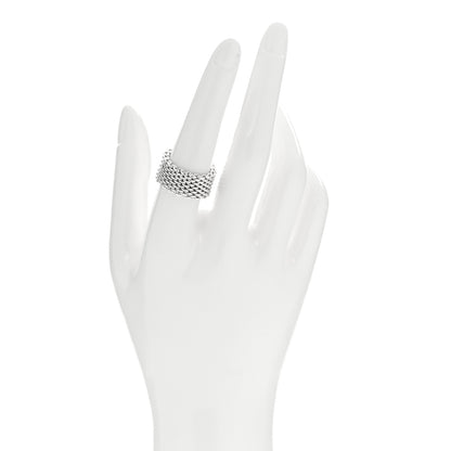 Tiffany Sterling Silver Somerset Mesh Ring 56 7.75 2 of 4