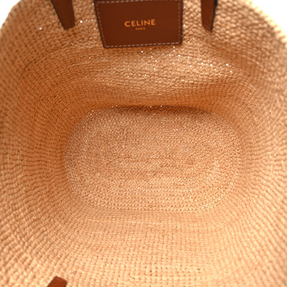Celine Raffia Calfskin Triomphe Teen Panier Tan 6 of 10
