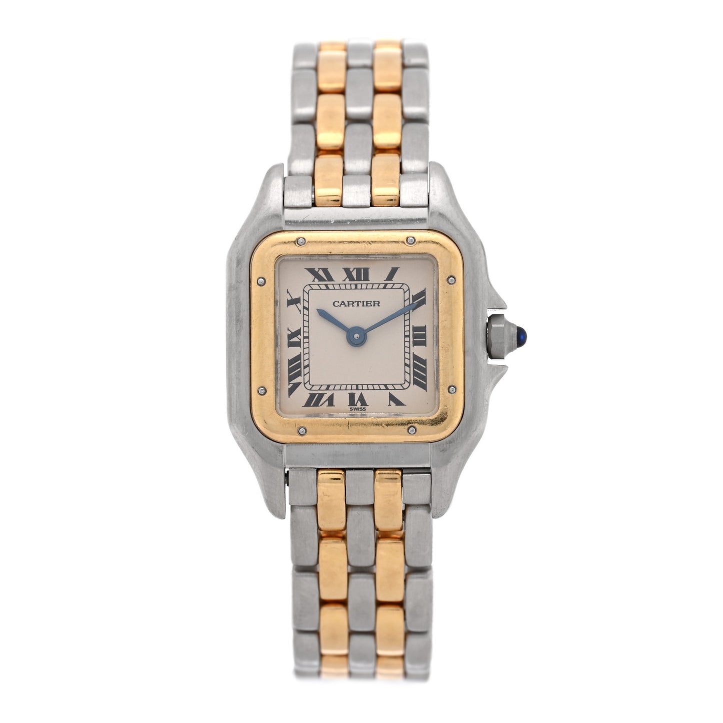 Stainless Steel 18K Yellow Gold 22mm Panthere Quartz Watch