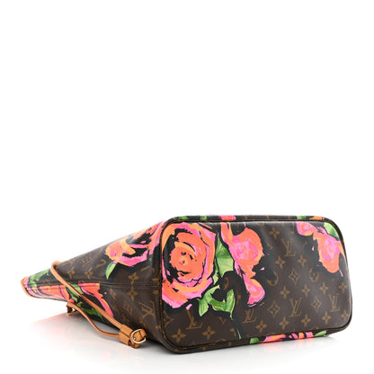 Louis Vuitton Monogram Roses Neverfull MM 4 of 11