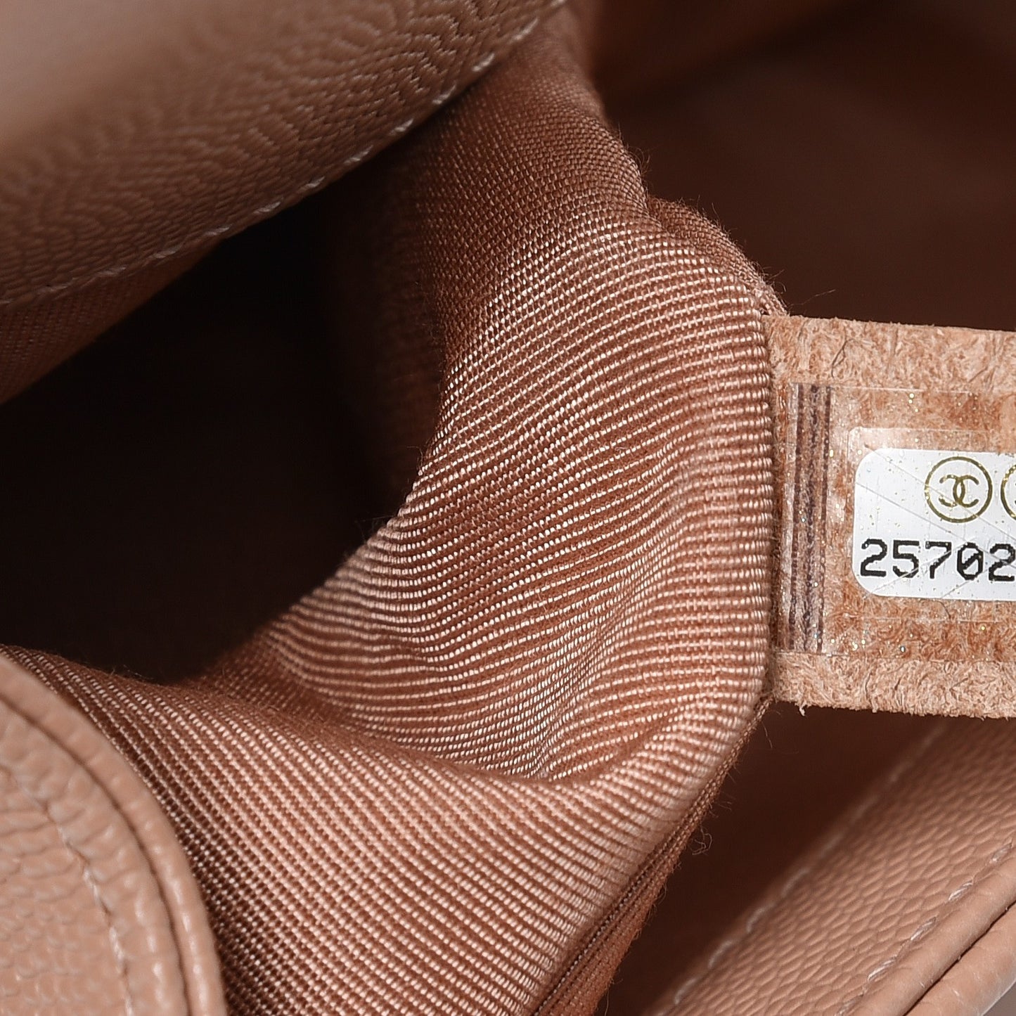 Caviar Quilted Medium Boy Flap Beige