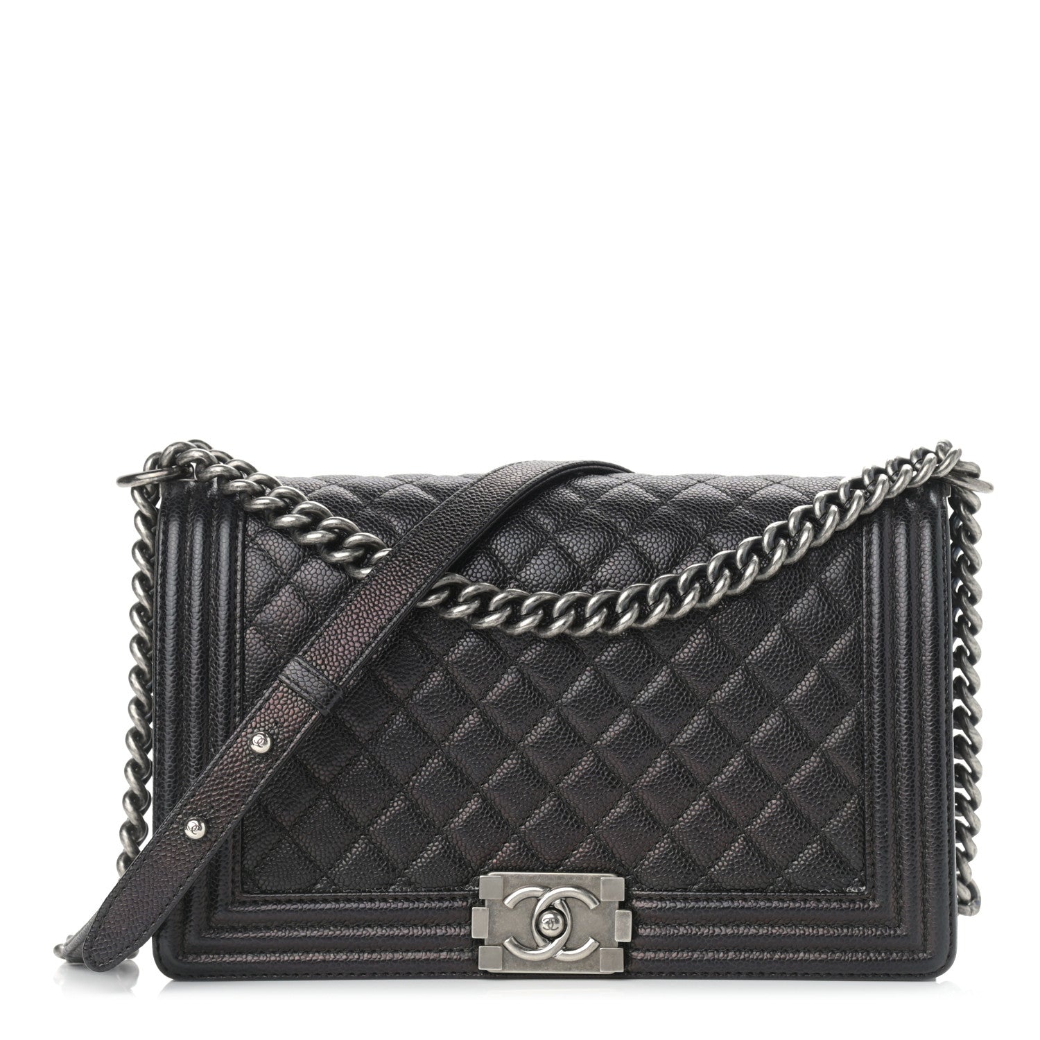 Chanel Caviar Quilted New Medium Boy Flap Black 1 of 9