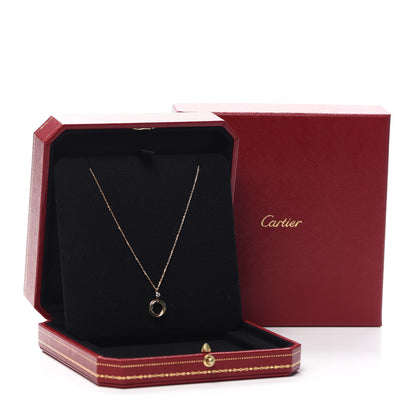 Cartier 18K Pink Yellow White Gold Diamond Trinity Pendant Necklace 6 of 6