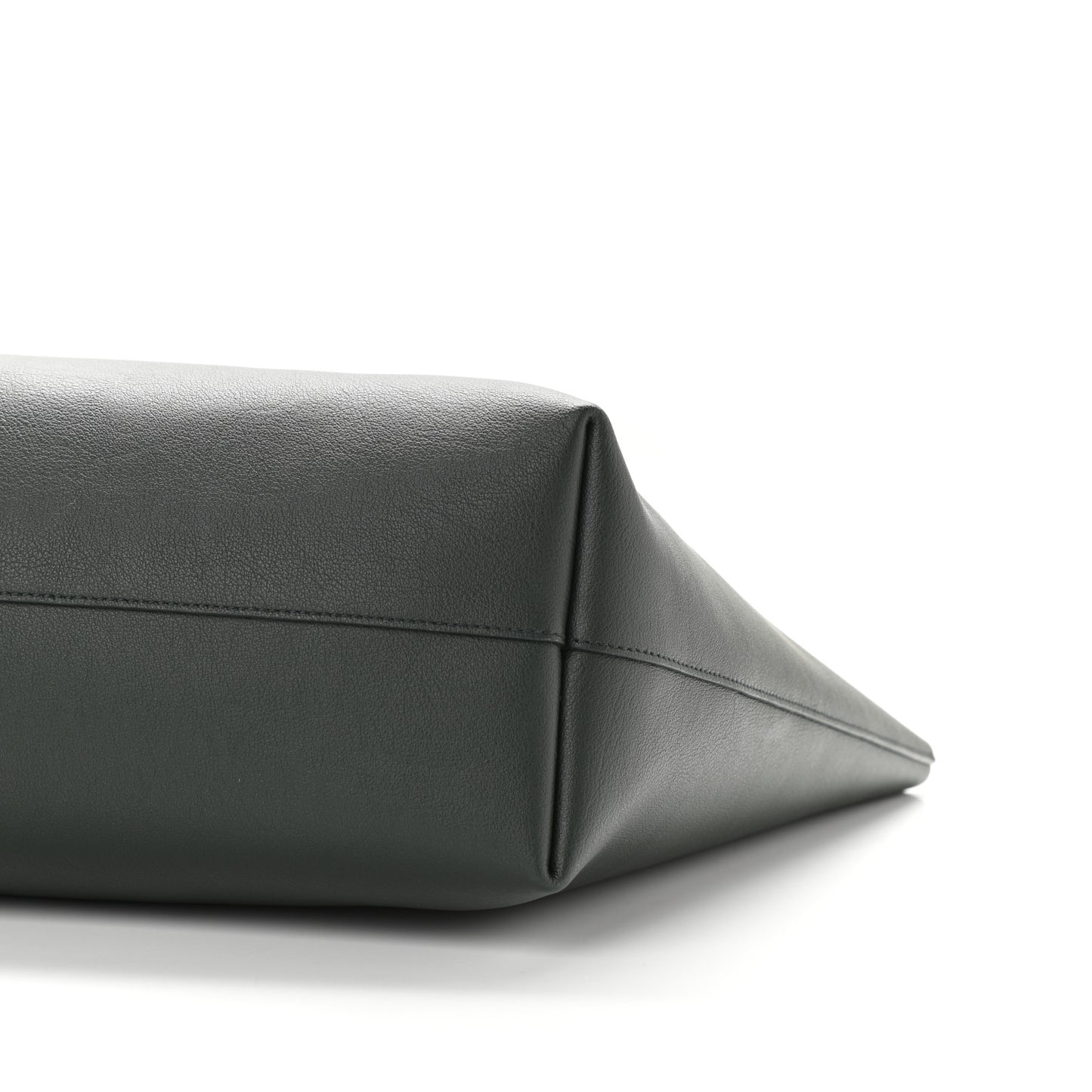 Calfskin Large Shopping Tote Dark Green