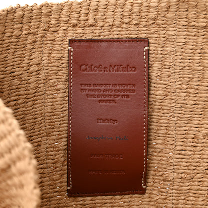 Chloe Raffia Large Woody Tote White 6 of 10