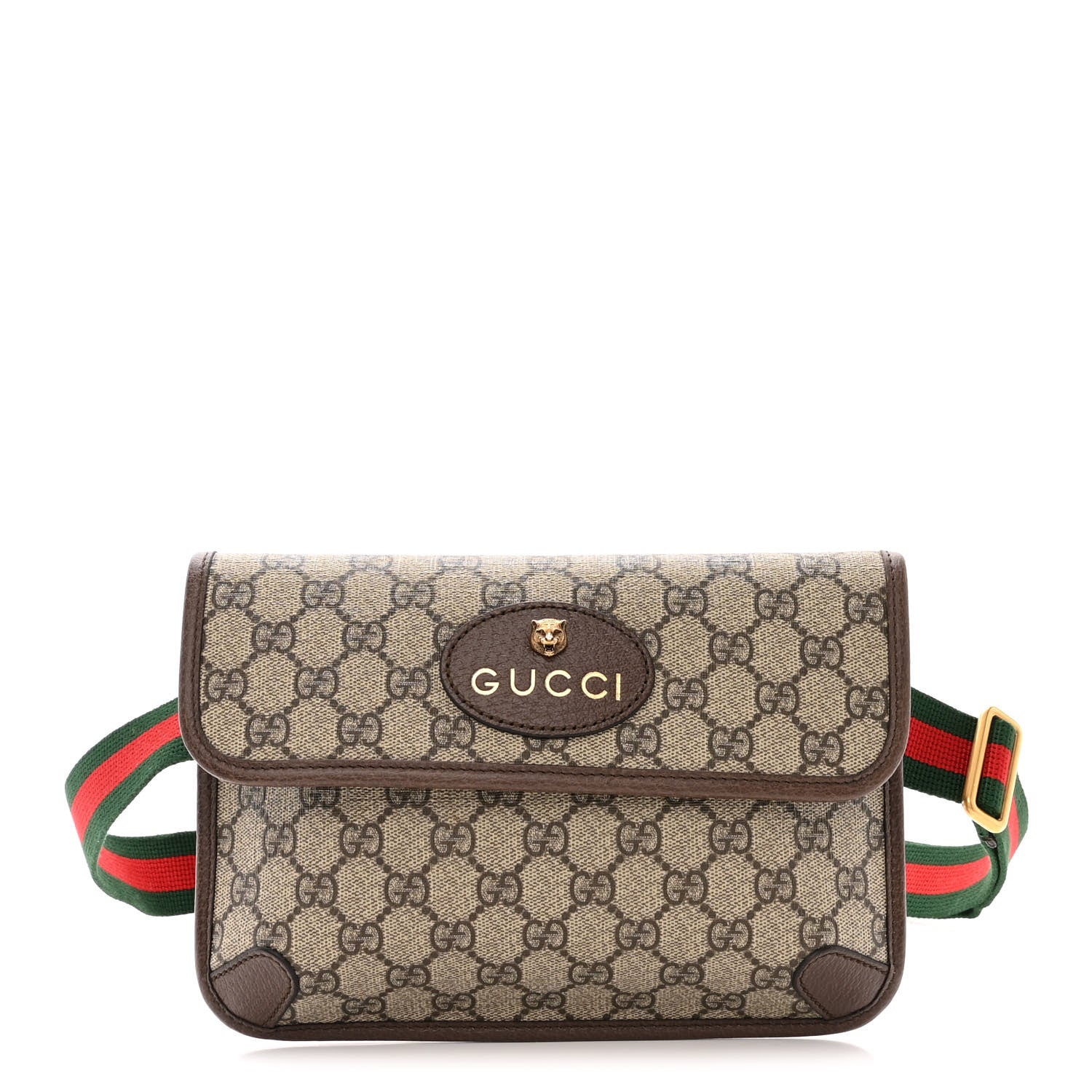 Gucci GG Supreme Monogram Neo Vintage Web Belt Bag Brown 1 of 11