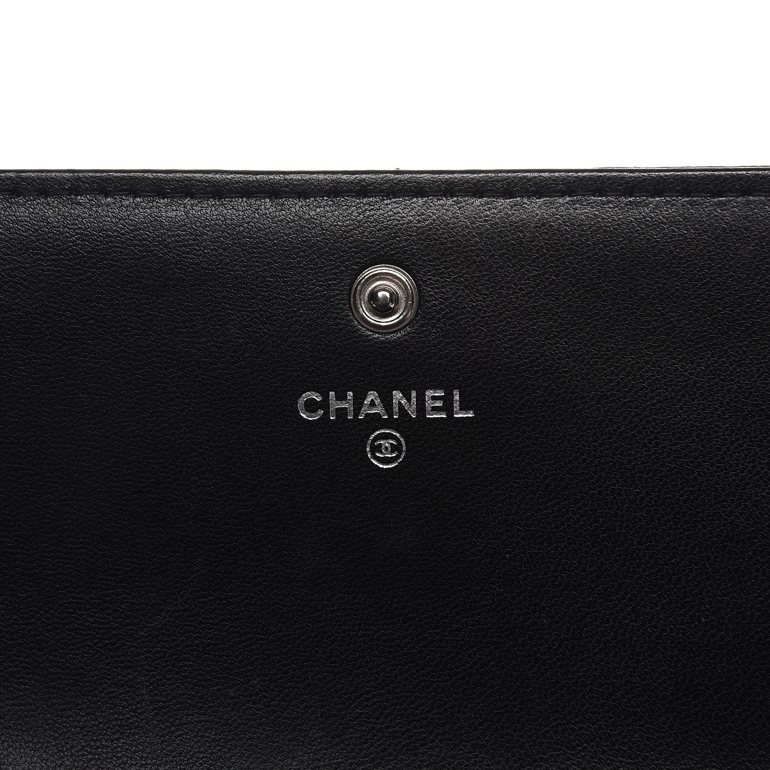 Chanel Lambskin Quilted Large Diamond CC Flap Wallet Black 4 of 9