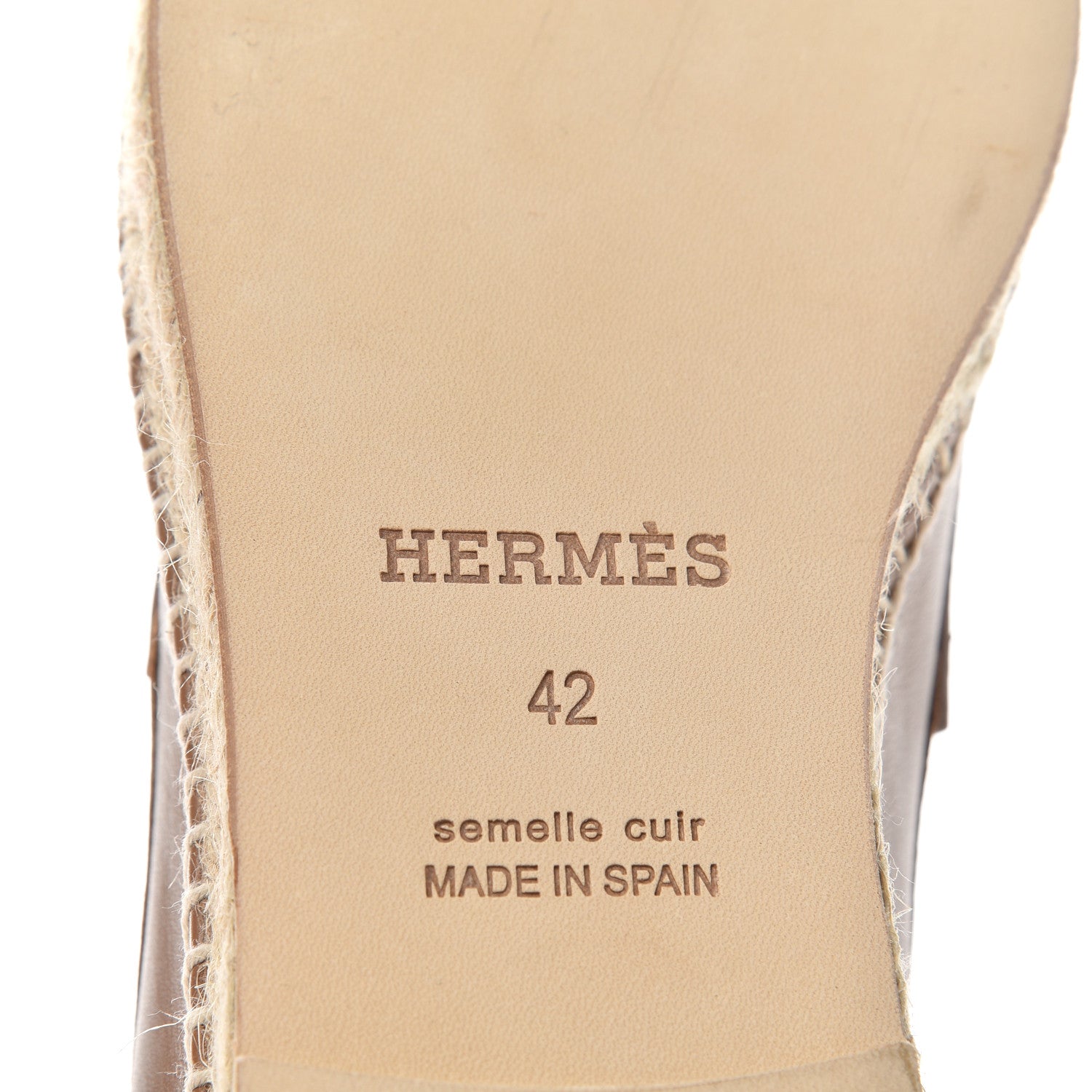 Hermes Calfskin Mens Trip Espadrilles 42 Naturel Safari 9 of 11