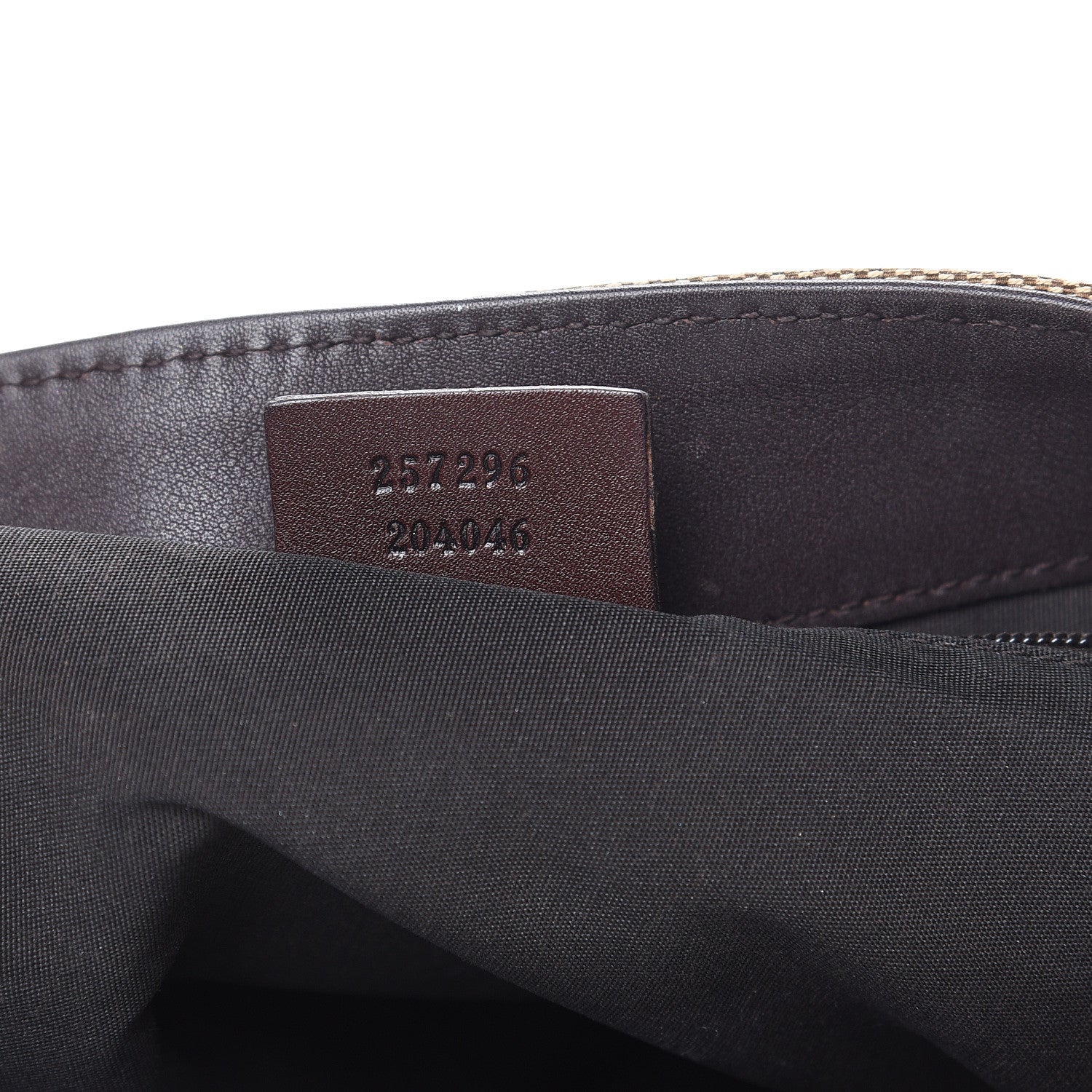 Gucci Canvas Signature Hobo Shoulder Bag Dark Brown 7 of 13
