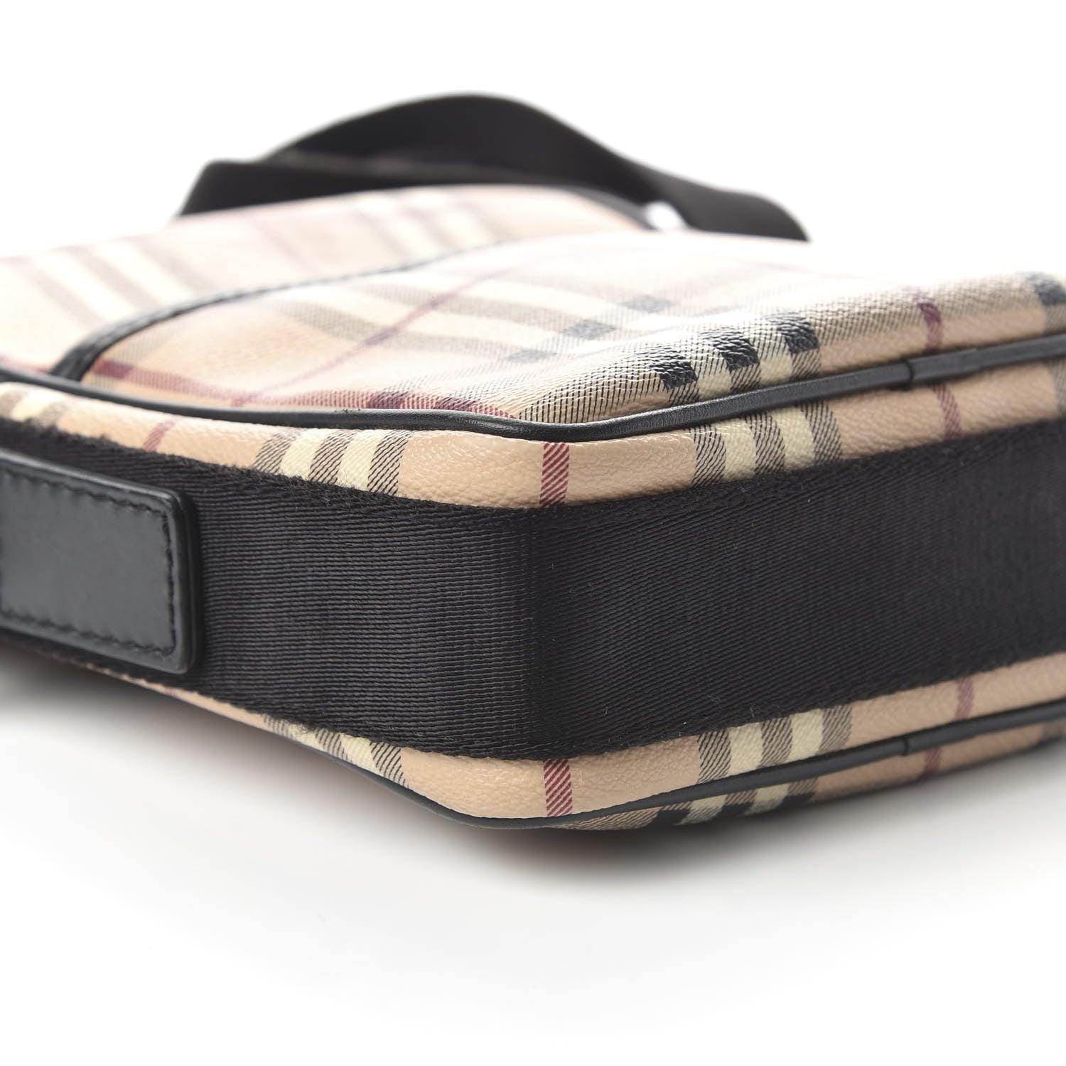 Burberry Haymarket Check Small Messenger Black 6 of 10
