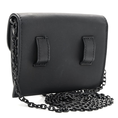 Christian Dior Ultra Matte Calfskin Nano Saddle Chain Pouch Black 2 of 8