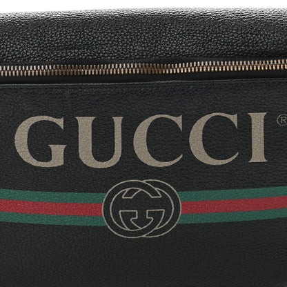 Gucci Grained Calfskin Logo Belt Bag Black 8 of 10